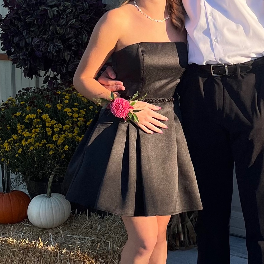 B Darlin Black Strapless Dress